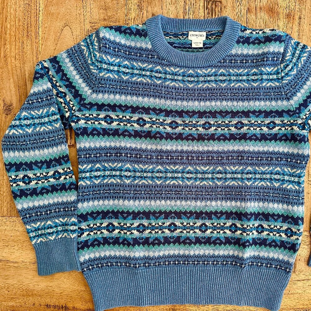 Crewcuts boys cotton fair isle sweater